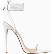 Femme La Luce Minimale Vegan Deri, 120MM Bilekten Bağlı Topuklu Sandalet