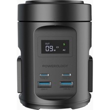 Powerology Magsafe 2200W Çoklu Şarj ve Güç Hub’ı, Siyah