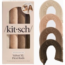 Kitsch Xl Kadife Isısız Saç Bukle Çubuğu 4'lü Set