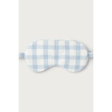 The White Company Organik Pamuk Karışımlı Pötikare Uyku Göz Bandı