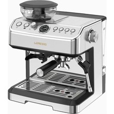 Lepresso 20 Bar Çift Kazanlı Espresso Makinesi Öğütücülü 58 mm 2.8 L Gümüş