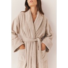 The White Company Classic Organik Pamuk Unisex Şal Yakalı Bornoz