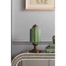 Anthropologie Eloise Milk Glass ve Oiled Brass Dekoratif Masa Lambası