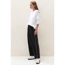 The White Company Şerit Detaylı Barrel Paça Kadın Jersey Pantolon