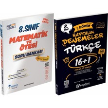 Saydam Yayınları 8. Sınıf Lgs Matematik ve Ötesi Soru Bankası ve 1. Dönem Türkçe 16+1 Haftalık Denemeler