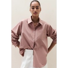 The White Company Organik Pamuklu Arkadan Bağlama Detaylı Kadın Oversize Gömlek