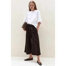 The White Company Kemerli Geniş Paça Crop Kadın Pantolon