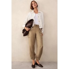 The White Company Cupro Karışımlı Cargo Kadın Jogger Pantolon
