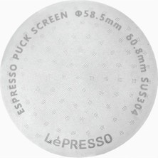 Lepresso 58.5 mm SUS304 Paslanmaz Çelik Espresso Puck Screen Gümüş