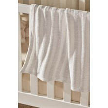 The White Company Organik Pamuklu Londra Desenli Bebek Battaniye ve Şapka Seti