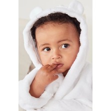 The White Company Organik Pamuklu Kapüşonlu Bebek Bornozu