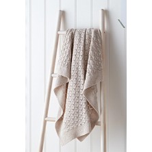 The White Company Organik Pamuklu Doğal Örgü Bebek Battaniyesi