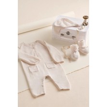 The White Company Saf Kaşmir Lüks Yenidoğan Tulum Bebek Hediye Seti