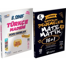 Saydam Yayınları 8. Sınıf Lgs Türkçe Madeni Soru Bankası ve 1. Dönem Matematik 16+1 Haftalık Denemeler