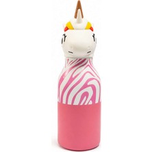KOI KOI Pembe Unicorn 450 ml 316 Paslanmaz Çelik-Pipetli Çocuk Termosu ve Suluk