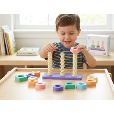 PicStory Montessori  Şekil Eşleştirme Kulesi – Eğitici Zeka Oyunu