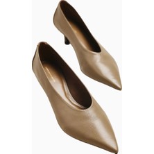 Anthropologie By Anthropologie Kadın Sivri Burun Kitten Heel Topuklu Ayakkabı