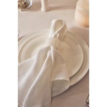The White Company Saf Keten 4'lü Peçete Seti