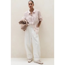 The White Company Ramie Kumaş Kadın Oversize Gömlek