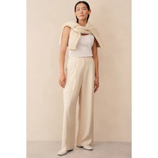 The White Company Naia™ Geniş Paça Pileli Kadın Pantolon