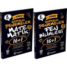 Saydam Yayınları 8. Sınıf Lgs 1. Dönem Matematik 16+1 Haftalık Denemeler ve 1. Dönem Fen Bilimleri 16+1 Haftalık Denemeler