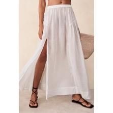 The White Company %100 Ramie Gipeli Kadın Maxi Etek