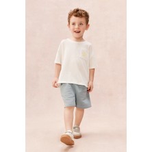 The White Company Organik Pamuklu Sunshine Çocuk Tişört ve Şort Takımı