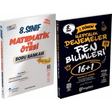 Saydam Yayınları 8. Sınıf Lgs Matematik ve Ötesi Soru Bankası ve 1. Dönem Fen Bilimleri 16+1 Haftalık Denemeler