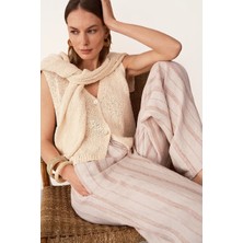 The White Company Organik Pamuklu Düğmeli Triko Kadın Yelek Bluz