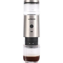 Lepresso Taşınabilir Espresso Makinesi Nespresso Kapsül ve Öğütülmüş Kahve Uyumlu Gümüş