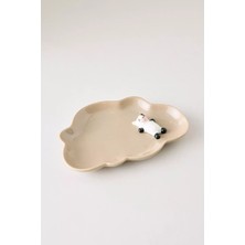 Anthropologie Koyun Figürlü Stoneware Seramik  Çocuk Tabağı