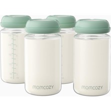 Momcozy 300 ml Soğutucu ile Uyumlu Anne Sütü Saklama Biberonu 4'lü Set