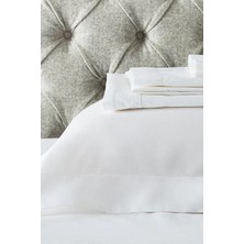 The White Company Tek Sıra Kordonlu Pamuklu Düz Çarşaf 2'li Set