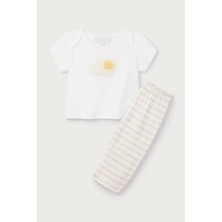 The White Company Organik Pamuklu Little Sunshine Nakışlı Çocuk Pijama Takımı