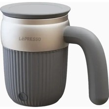 Lepresso Otomatik Manyetik Karıştırıcılı Termos Kupa 450 ml Gri