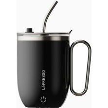 Lepresso Sip Spin Otomatik Karıştırıcılı Termos Kupa 420 ml Siyah