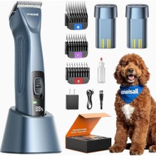 Oneisall 3700 Spm 2 Hızlı Çift Bataryalı Metal Taraklı Köpek Tüy Kesme Makinesi
