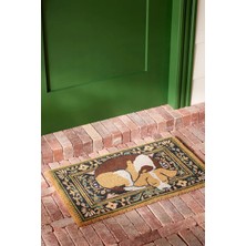 Anthropologie Archie Köpek Desenli Hindistan Cevizi Lifi Kapı Paspası