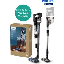 Philips Islak & Kuru Moplu Aqua Trio 9000 Seri Power Cyclone 12 Ultra Premium Dijital LCD Ekran, Hibrit Güç Motoru Yüksek Performanslı Kablosuz Dikey Süpürge Daha Temiz Daha Uzun Şarj