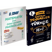 Saydam Yayınları 8. Sınıf Lgs Matematik Ödf Öğreten Ders Fasikülleri ve 1. Dönem Türkçe 16+1 Haftalık Denemeler