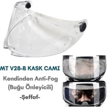mt Helmets V-28 Thunder 4 Kask Camı Şeffaf Anti Fog