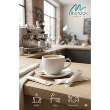 Merpak Ambalaj Stick Şeker Net 300 gr Beyaz Baskısız Stick Kristal Toz Şeker 3 gr x 100'lü