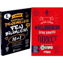 Ankara Yayıncılık 8. Sınıf Lgs 1. Dönem Fen Bilimleri 16+1 Haftalık Denemeler ve Türkçe Güçlendiren Soru Bankası