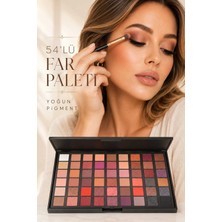 Invictus Design Profesyonel 54'lü Göz Farı Paleti Mat & Simli & Işıltılı Yoğun Pigment Eye Shadow Smokey Eye Makyaj Yumuşak Dokulu