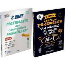 Saydam Yayınları 8. Sınıf Lgs Matematik Ödf Öğreten Ders Fasikülleri ve 1. Dönem Din Kültürü ve Ahlak Bilgisi 16+1 Haftalık Denemeler