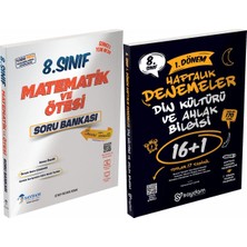 Saydam Yayınları 8. Sınıf Lgs Matematik ve Ötesi Soru Bankası ve 1. Dönem Din Kültürü ve Ahlak Bilgisi 16+1 Haftalık Denemeler