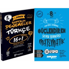 Ankara Yayıncılık 8. Sınıf Lgs 1. Dönem Türkçe 16+1 Haftalık Denemeler ve Matematik Güçlendiren Soru Bankası