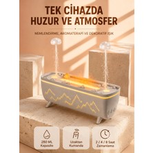 sbodurhome Aroma Difüzörü 280 ml Yağmur Damlası Efektli Hava Nemlendirici Uzaktan Kumandalı LED Işıklı