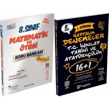 Saydam Yayınları 8. Sınıf Lgs Matematik ve Ötesi Soru Bankası ve 1. Dönem T.c. Inkılap Tarihi ve Atatürkçülük 16+1 Haftalık Denemeler