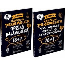 Saydam Yayınları 8. Sınıf Lgs 1. Dönem Fen Bilimleri 16+1 Haftalık Denemeler ve 1. Dönem T.c. Inkılap Tarihi ve Atatürkçülük 16+1 Haftalık Denemeler